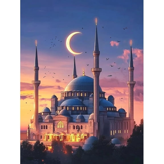 Muslim Islamic Preprinted 11CT Cross Stitch Kits for Beginners & Adults - Easy Needlepoint Patterns for Home Decor & Craftings 268
