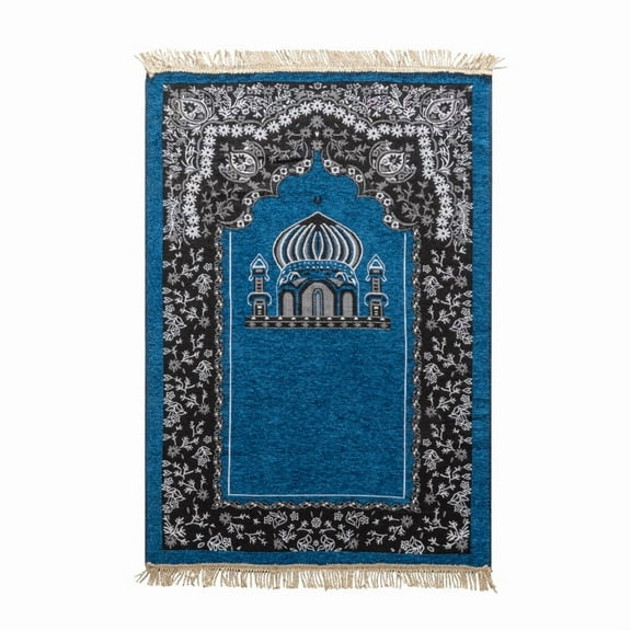 Muslim Prayer mat Extra Soft and Thick Padded Rug for Eid Travel Ramadan Islamic Gift and Great for Knees and Forehead