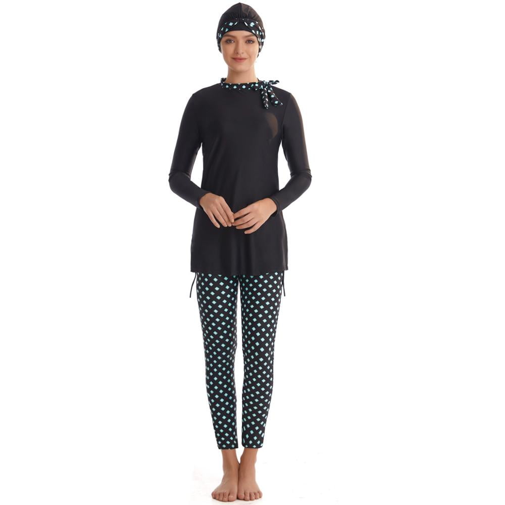 Muslim Swimwear Islamic Women Modest Hijab Plus Size Burkinis Wear ...