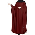 thumbnail image 1 of Muslim Women Batwing Abaya Dress Front Zipper Kaftan Islamic Maxi Dress Middle East Robe, 1 of 3