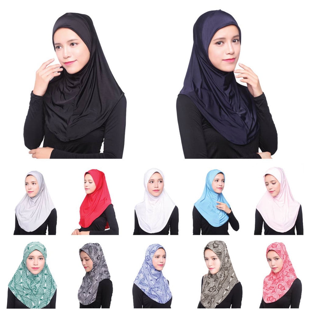 Muslim Women Inner Hijab Headscarf Cap Full Cover Islamic Headwear ...