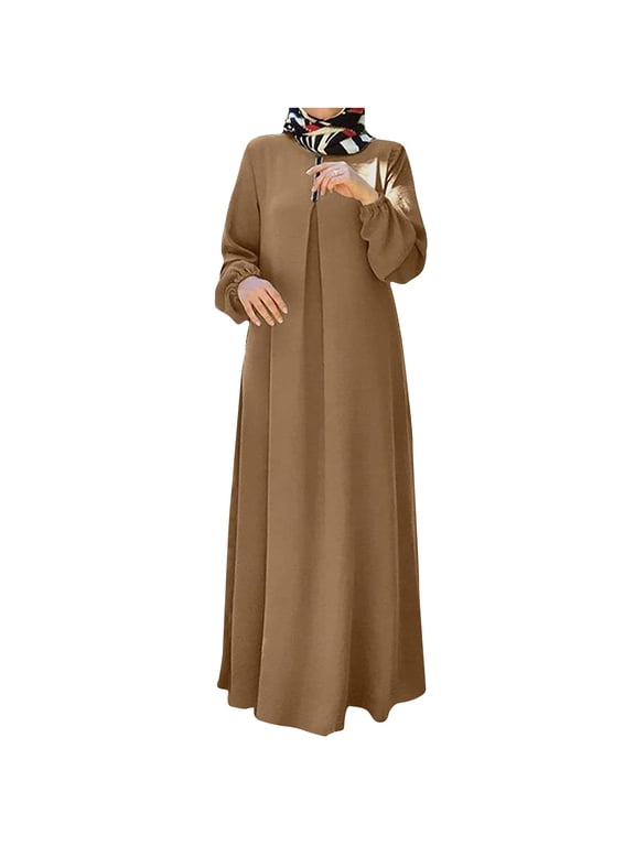 Muslim Womens Jilbab Plus Size Islamic Ramadan Abaya Dress One Piece Prayer Garment Abaya Dubai Islam Robe Caftan