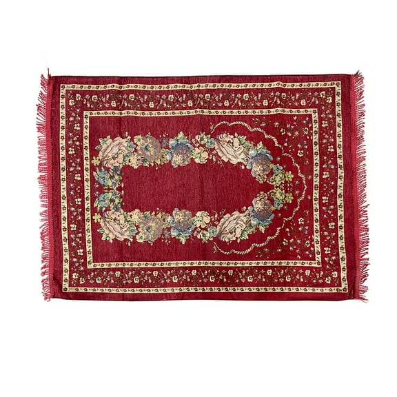 Muslim Worship Prayer Blanket 27.6X43.3 Inch Soft Cotton Yarn, Lightweight Portable Prayer Rug for Islamic Religious Meditation, Worship Mat for Home Travel Mosque Prayer And Spiritual , 1* Carpet