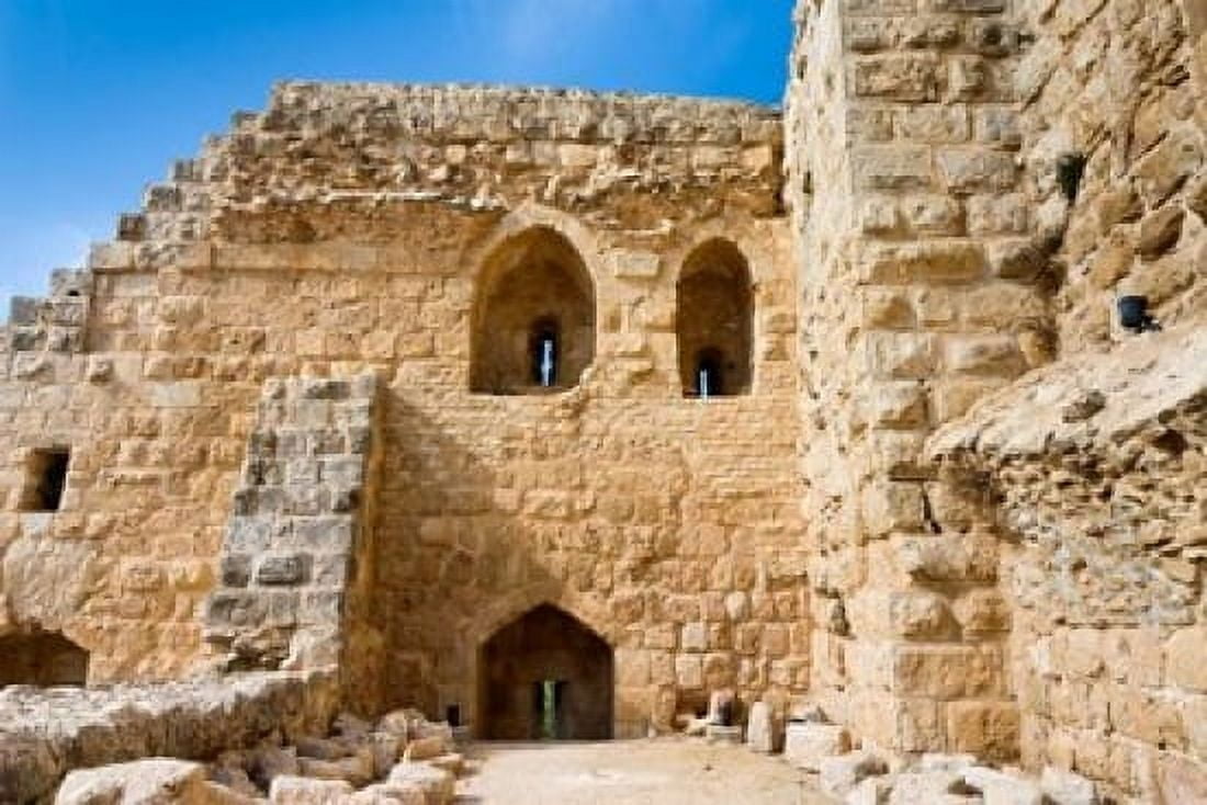 Muslim military fort of Ajloun Jordan Canvas Art - Nico Tondini DanitaDelimont (22 x 15)