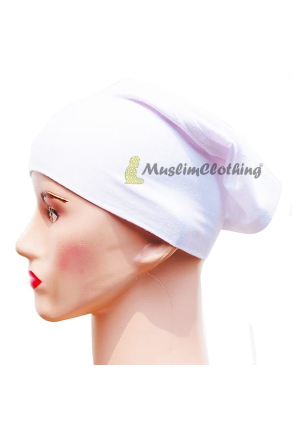 MuslimClothing White Women's Pull-over Underscarf for Scarves Hijabi Muslim Veil One-Size