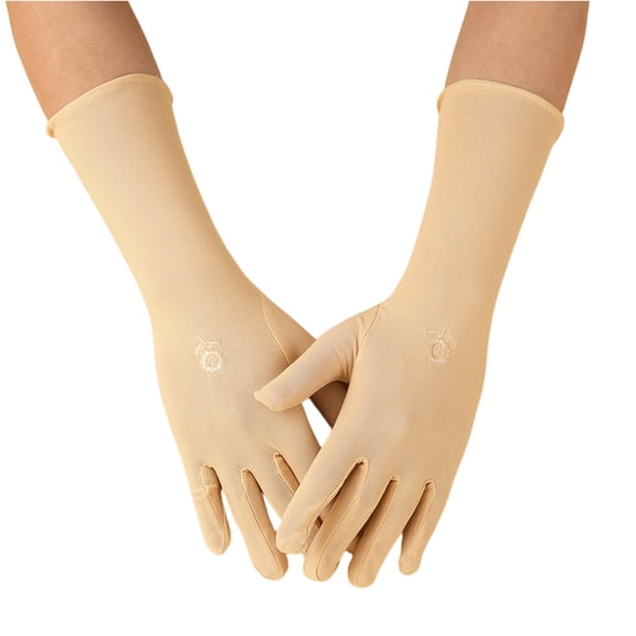 Muslims Arab Gloves For Women Sunproof Arm Covers Arabian Hand Gloves For Islams Beige