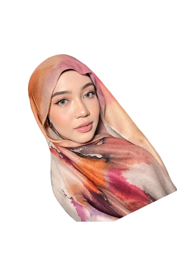 Muslims Chiffons Hijab Head Scarf Shawl Women Printed Shawl Scarf Soft Lightweight Long Scarves Shawls Wrap Headscarf
