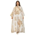 thumbnail image 1 of Muslims Dress for Women Female Full Length Dress Long Sleeves Embroidered Dress Loose Muslims Robe Middle East Thobe, 1 of 9