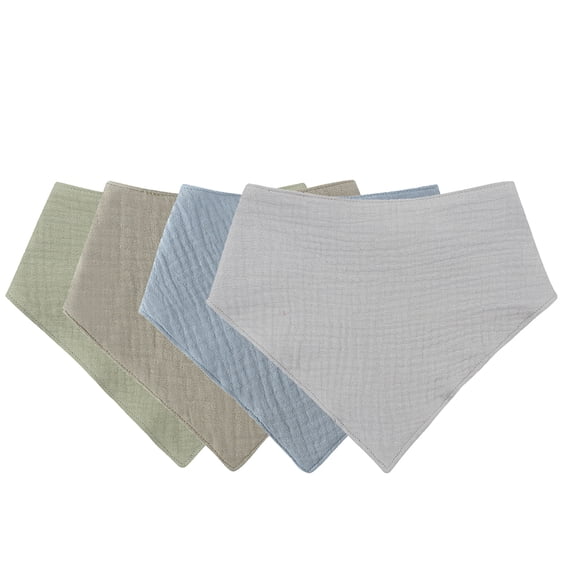 Muslin Absorbent Saliva Towel Drool Bibs Feeding Bib Soft Pure Cotton Bandana