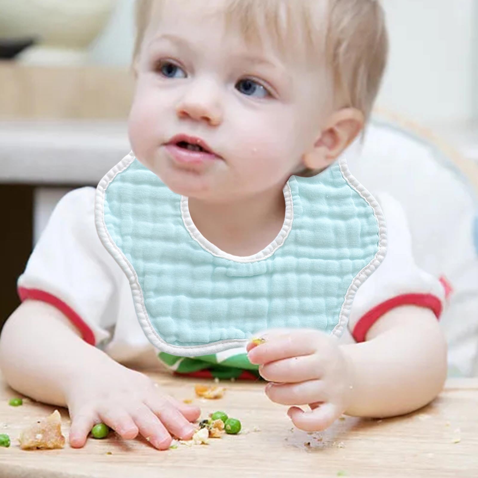 Muslin Baby Bib Bib Lap Bib 8 Organic Cotton Unisex Girls Adjustable（1