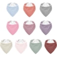 thumbnail image 1 of Muslin Baby Bibs,Soft Triangular Baby Bandana Drool Bibs for Baby Boy Girl,Solid Colors Bib for Drooling Teething, 1 of 5