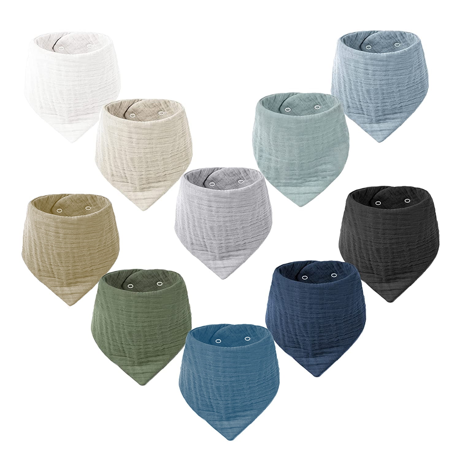 Muslin Baby Bibs for Boys Girls, Bandana Drool Bibs, Muslin Super Soft