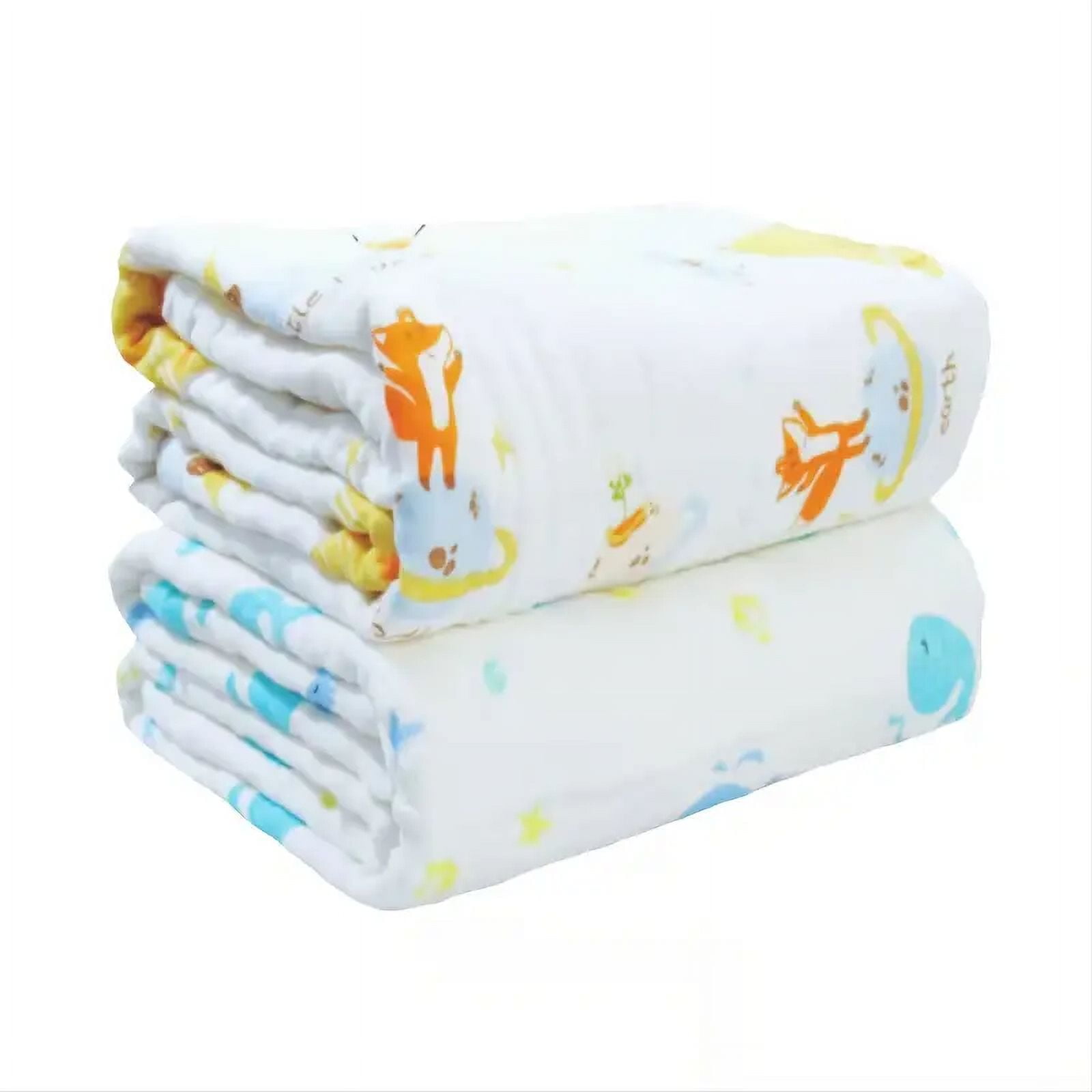 Muslin Baby Blanket Soft Cotton Swaddle Wrap Blanket 6Layer Thick