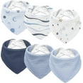thumbnail image 1 of Muslin Baby Drool Bibs 6Pack Soft Triangular Adjustable Baby Bandana Bibs for Unisex Baby Girls & Boys, 1 of 5