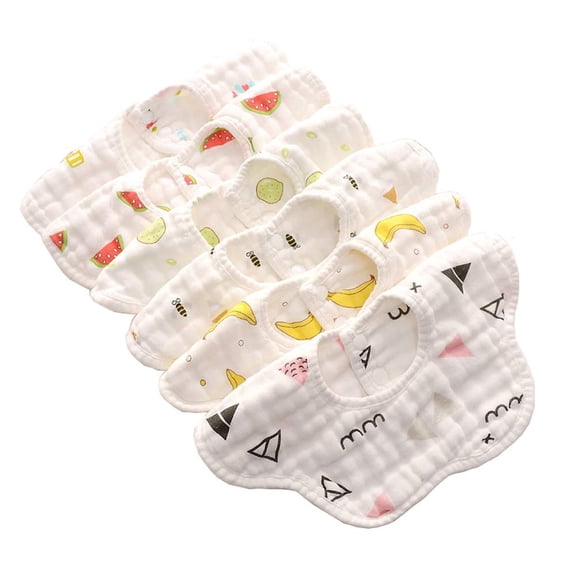 Muslin Bibs,6 Pcs Baby Bandana Drool Bibs for Boys Girls Newborn Infant for Drooling and Teething,100% Organic Cotton and Super Absorbent Hypoallergenic Pullover Baby Bibs