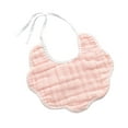 thumbnail image 1 of Muslin Bibs Unisex Baby Girls Cotton Drool Bibs Absorbent Newborn Soft Burp Cloths Saliva Towel, Pink, 1 of 4