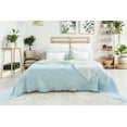 thumbnail image 1 of Muslin Blanket 4 Layers, Soft Bedspread, 100% Turkish Cotton Baby Blue Muslin Bed Cover, 95 x 102 in, 1 of 3