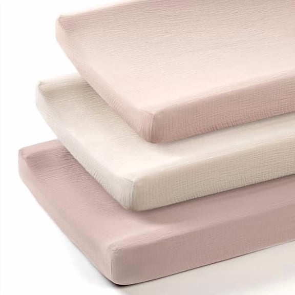 Muslin Changing Pad Cover: Baby Diaper Changing Table Pad Cover - Changing Pad Sheets for Girls Boys 3-Sand