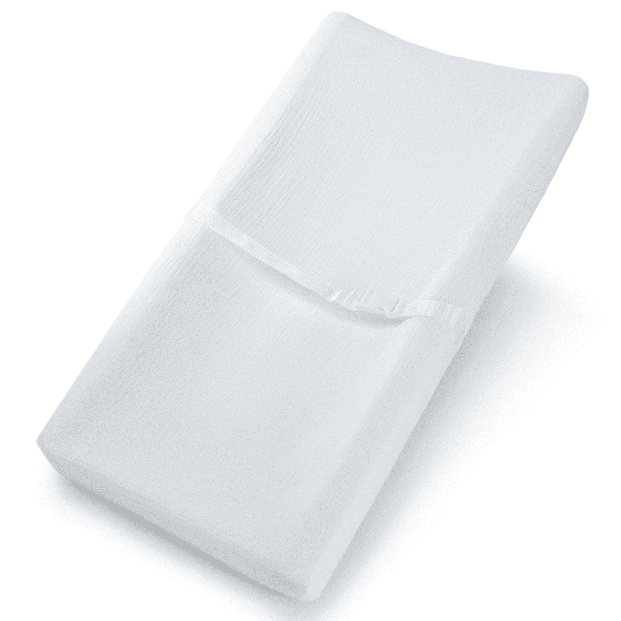 White Muslin Fitted Changing Pad Cover for Baby Diaper Station
