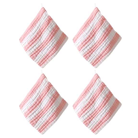 Muslin Multi-Colors Muslin Washcloths Burping Cloth Diapers Face Towels for Baby (Simple Colors),pinkG190334