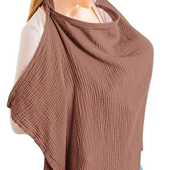 Muslin Nursing Cover For Baby Breastfeeding,Soft Breathable Breastfeeding Cover with Privacy Rigid A Hoop,Adjustable Nursing