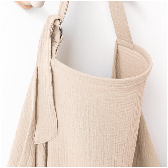 Muslin Nursing Covers for Breastfeeding,Privacy Breast Feeding Cover with Arch Neckline,Cotton Nursing Apron