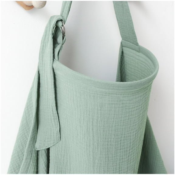 Muslin Nursing Covers for Breastfeeding,Privacy Breast Feeding Cover with Arch Neckline,Cotton Nursing Apron