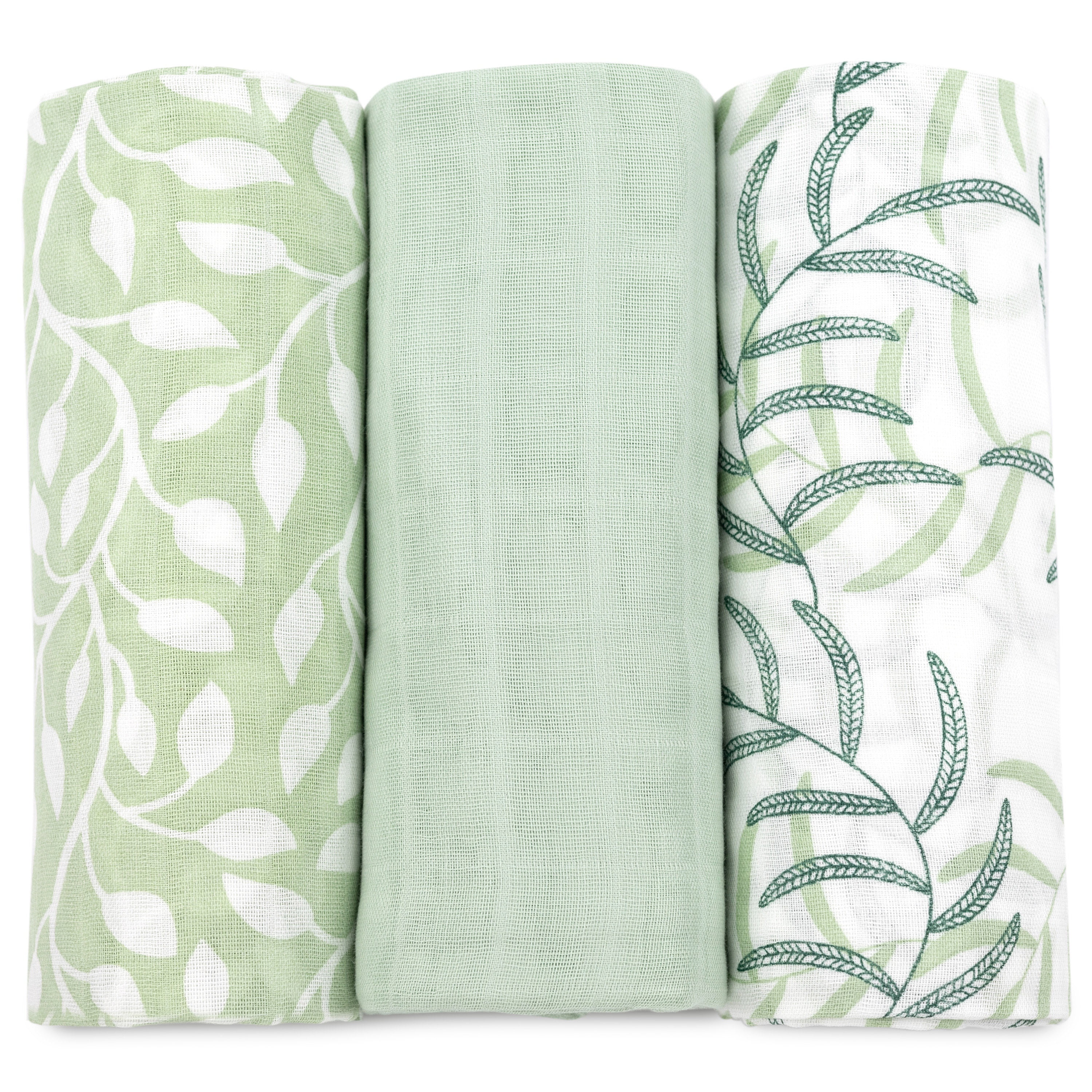Muslin Swaddle Blankets for Newborn, 3 Pack Receiving Blanket, Muslin Blanket Swaddles Wrap for Boys Girls, Baby Essentials, 47x47 Inches Large Size, 100% Cotton