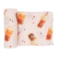 thumbnail image 1 of Muslin Swaddle - Boba Milk Tea, 1 of 7