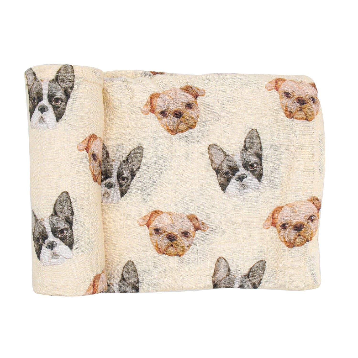 Muslin Swaddle - Frenchie vs Pug