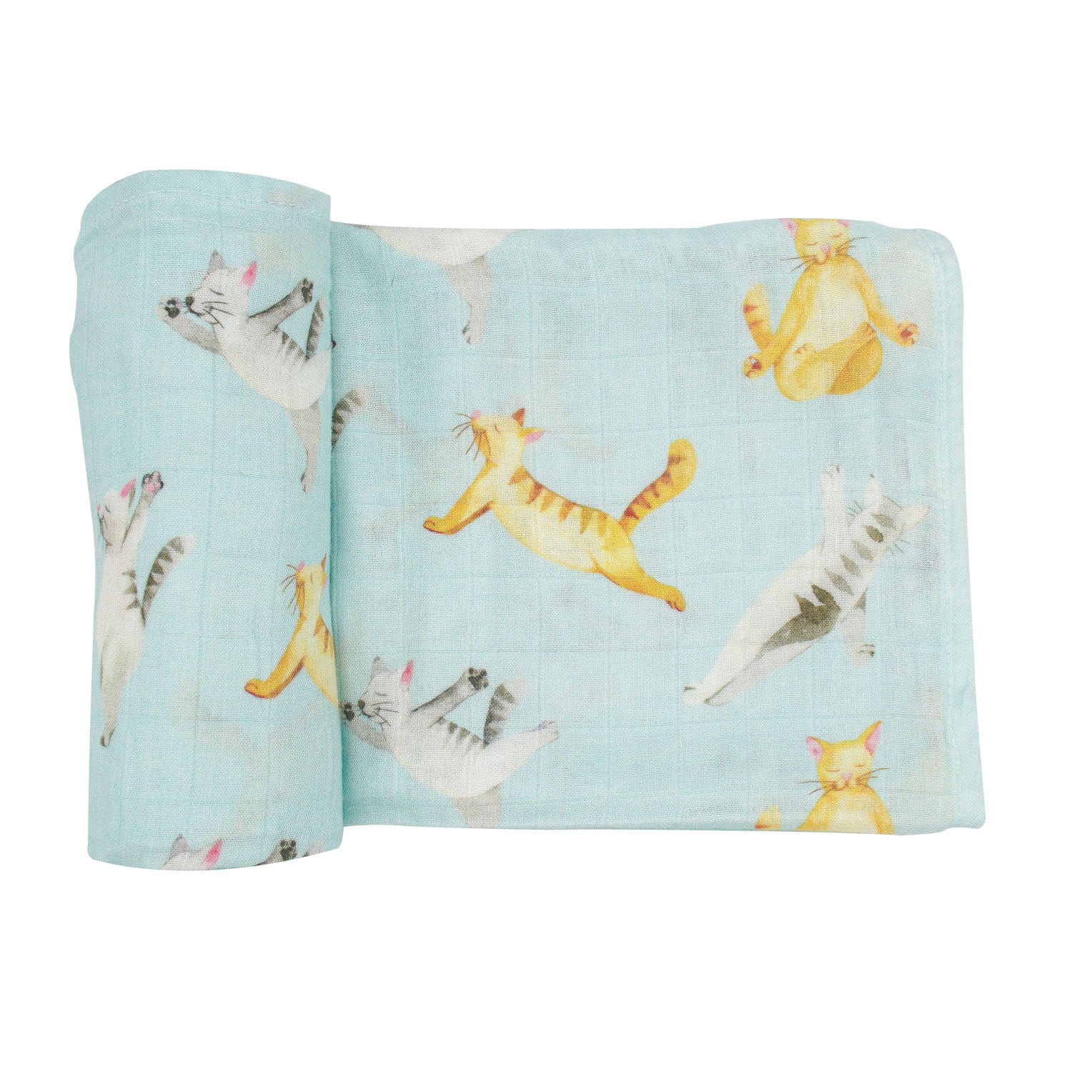 Muslin Swaddle - Yoga Cat
