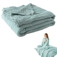 thumbnail image 1 of Muslin Throw Blanket for Adults, Breathable Summer Throw Blanket, All Seasons Cotton Gauze Blanket, Soft Pre-Washed Couch Blanket, Lightweight Muslin Throw Blanket, Gentle Cotton Blanket for Home, 1 of 6