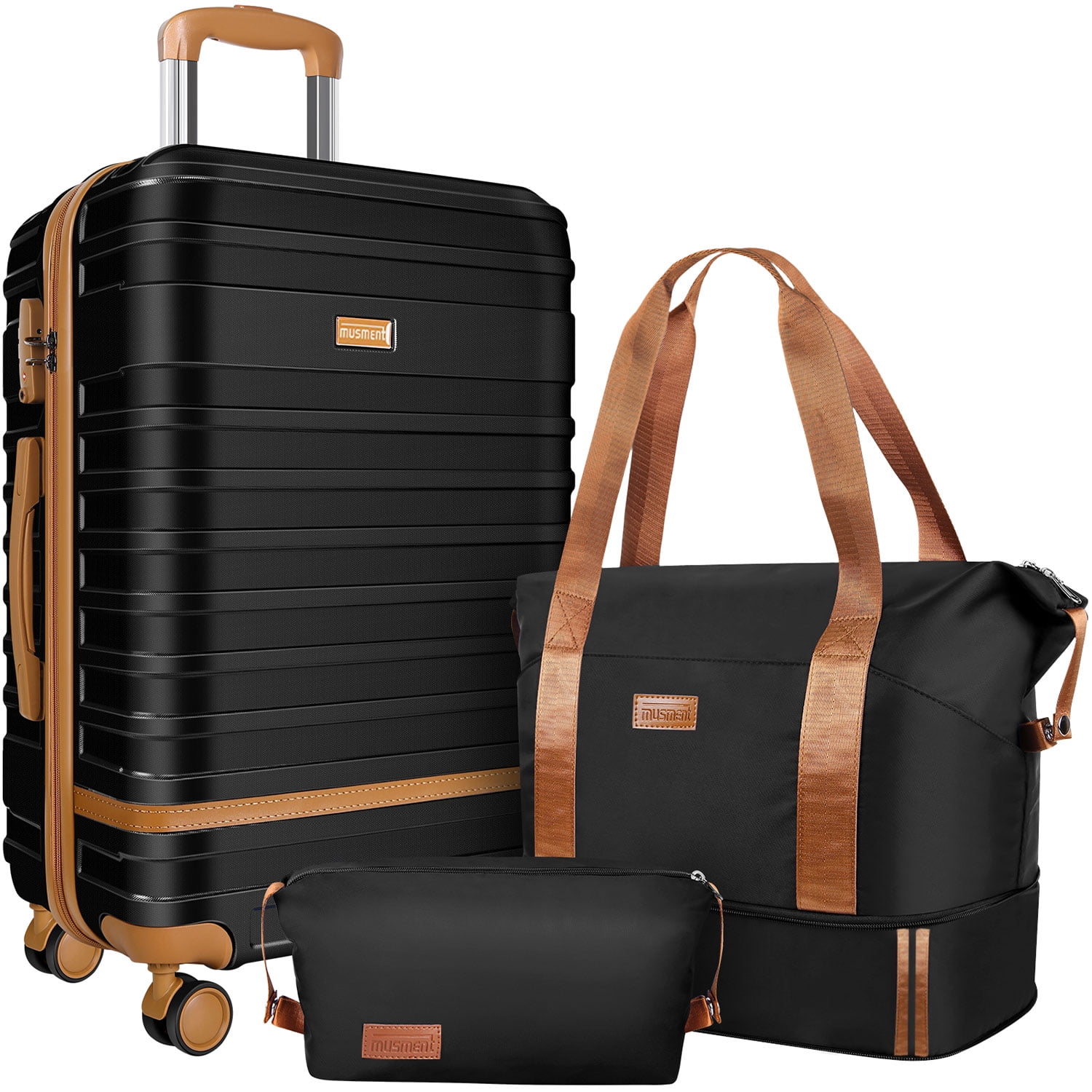 Musment Carry On Luggage 20Inch Expandable Luggage, 3Piece Hard Shell