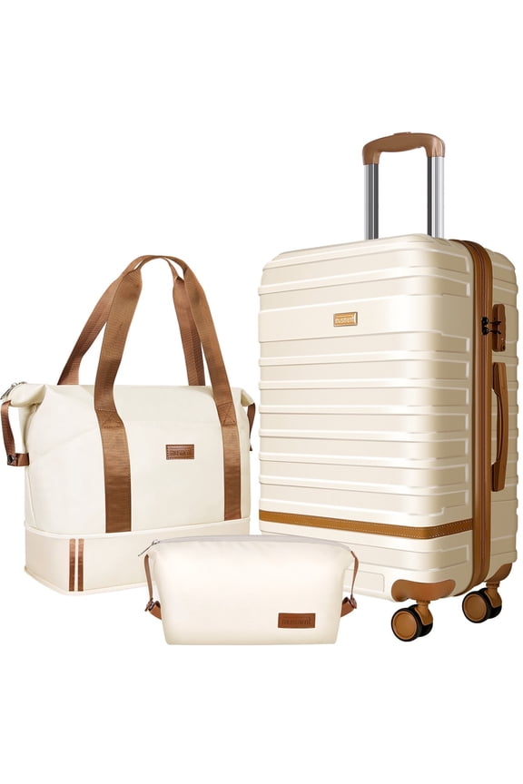 3 Piece Expandable Carry on Luggage, 20 inch Suitcase Set Luggage Sets with TSA Lock and Double Spinner Wheels