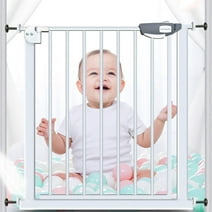 Musment Extra Wide Baby Gate, 27.6"-41" with Walk Through Door Includes 4 Wall Cups