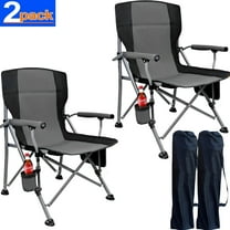 Camping Chairs Clearance for Adults, Portable Folding Lawn Chairs for Outdoor, 2Pack-Gray