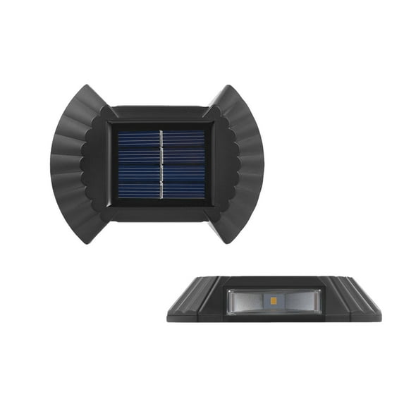 Musol Solar Wall Lights 1Pcs 8 LED White Shell Small Lamp Outdoor Decorative Atmosphere Lighting Suitable for Patio Landscape Garden Balcony Terrace Wall Decor(Pack of 1)