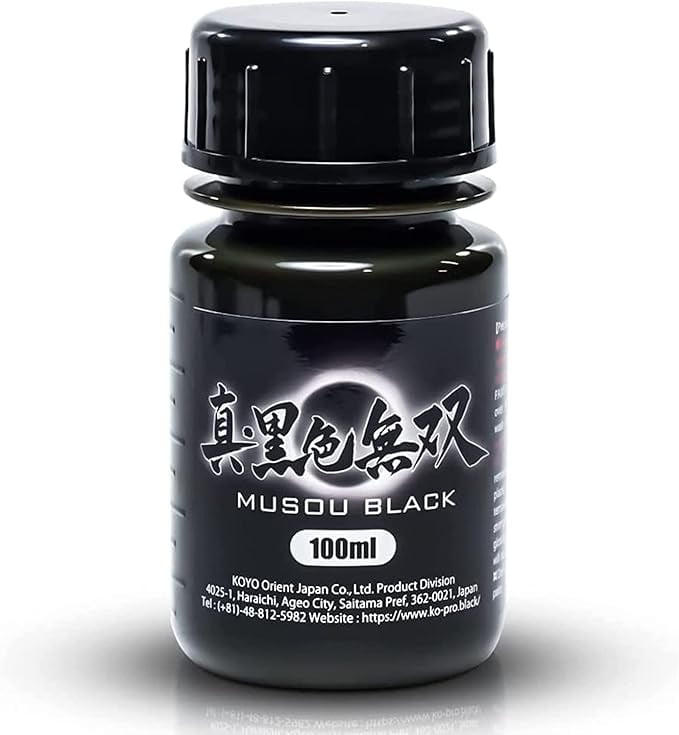 Musou Black Water-based Acrylic Paint - 100ml - Made in Japan - Blackest Black in the World