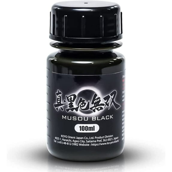 Musou Black Water-based Acrylic Paint - 100ml - Made in Japan - Blackest Black in the World