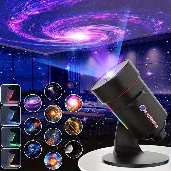 VanSmaGo Galaxy Star Projector for Bedroom, Realistic Solar System Planetarium Night Light with Timer, Moon Lamp for Ceiling Room Decor, Kids Adults