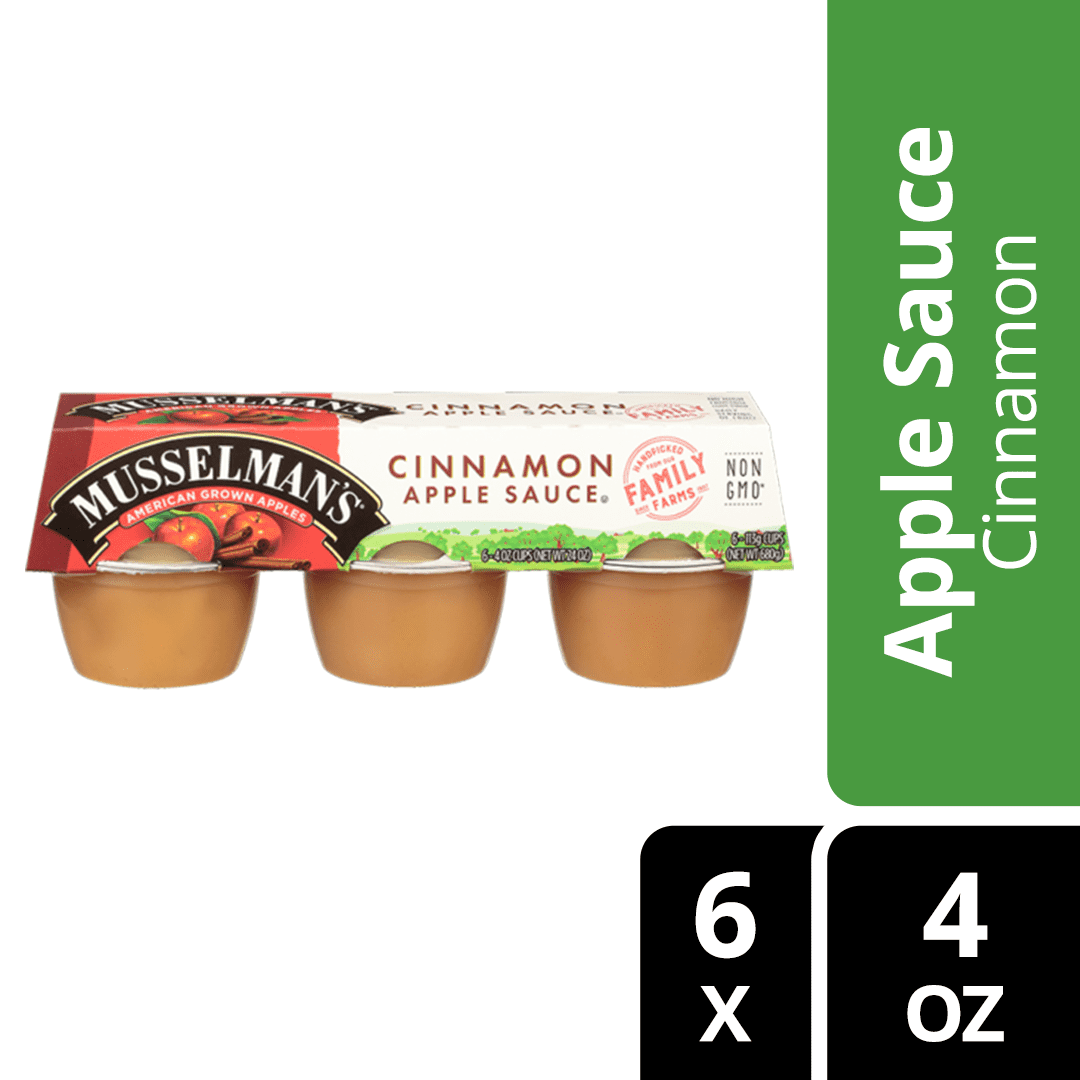 Musselman's Applesauce Cups, Cinnamon, 4 oz, 6 Ct