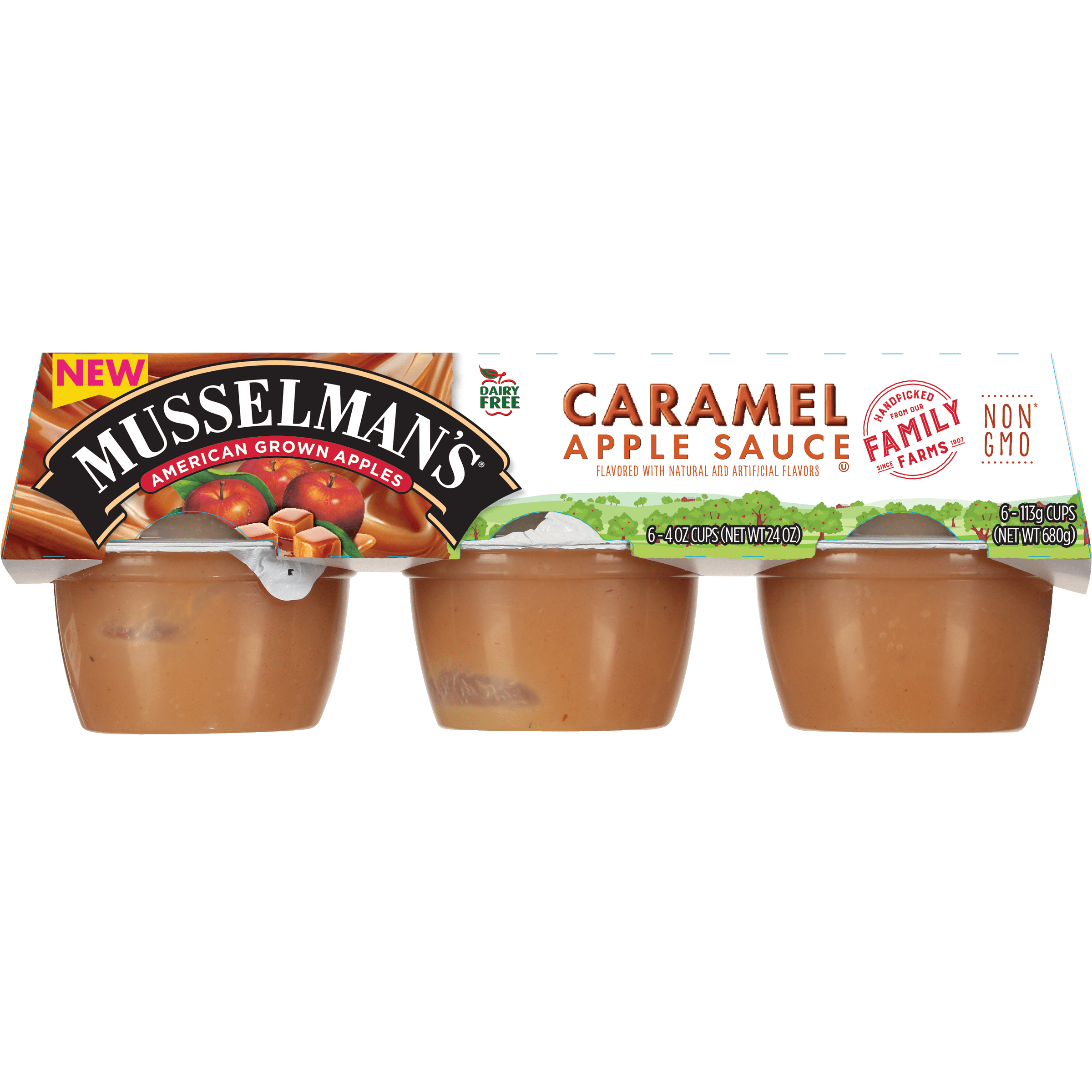 Musselman's Caramel Applesauce Cups, 4oz, 6 Ct