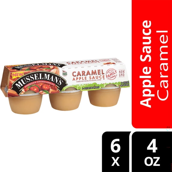 Musselman's Caramel Applesauce Cups, 4oz, 6 Ct