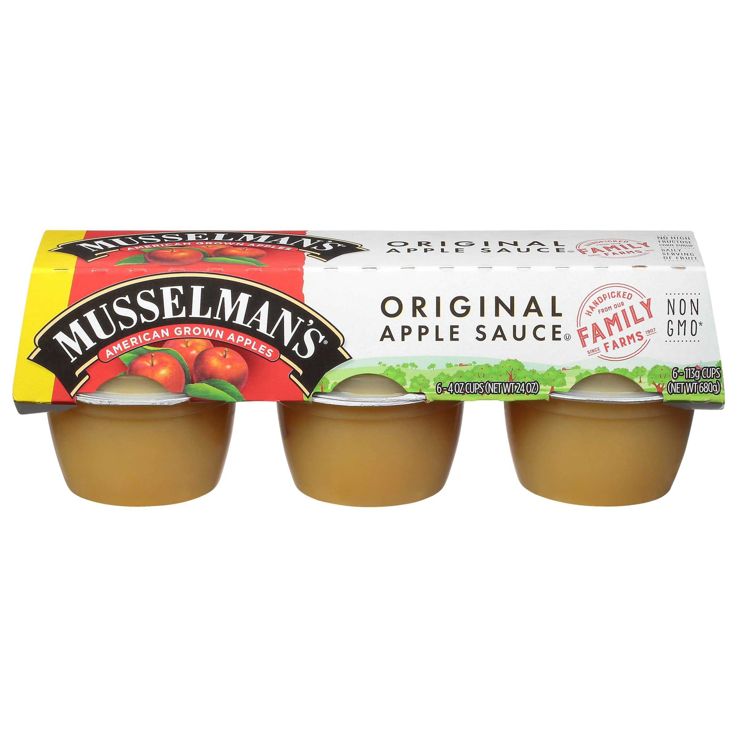 Musselman's Regular Applesauce 6 - HYZ01 4 oz Cups - Walmart.com