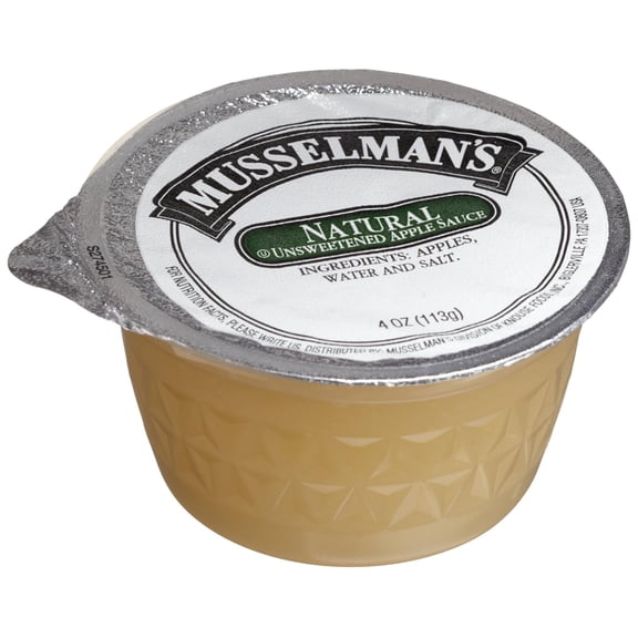 Musselman's Unsweetened Applesauce Cups, 4 oz - Case of 72