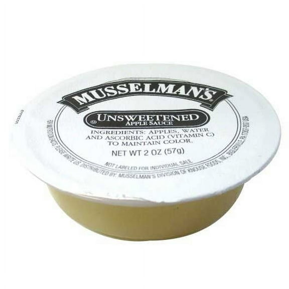 Musselmans Unsweetened Apple Sauce, 2 Ounce Cup -- 144 per case