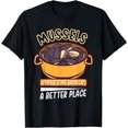 thumbnail image 1 of Mussels Seafood Shellfish Culinary Gourmet Culinary Delights Short T-Shirt02, 1 of 3