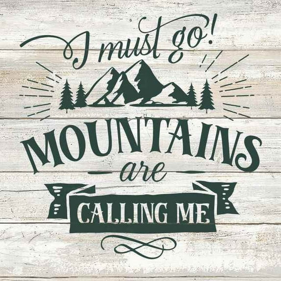 Must Go Mountains are Calling Rustic Looking Camping Wood Sign Wall Décor 8 x 8 Wood Sign B3-08080062066