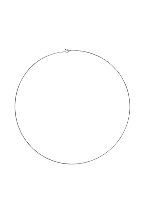 Must Have 2mm Slim Wire Hook Sterling Silver 15inch Choker Necklace