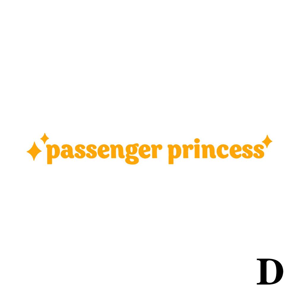 Passenger Princess Sticker Vinyl Car Bumper Decal